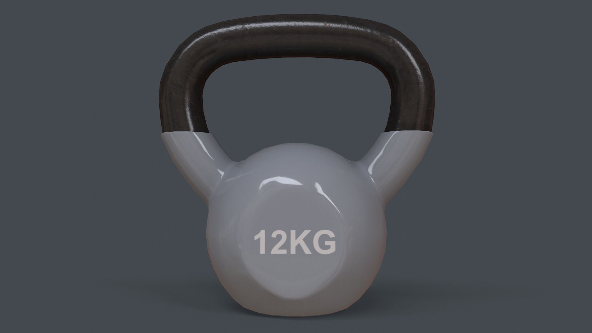 PBR 4-16KG Kettlebell V1 - Grey Low-poly 3D model_23