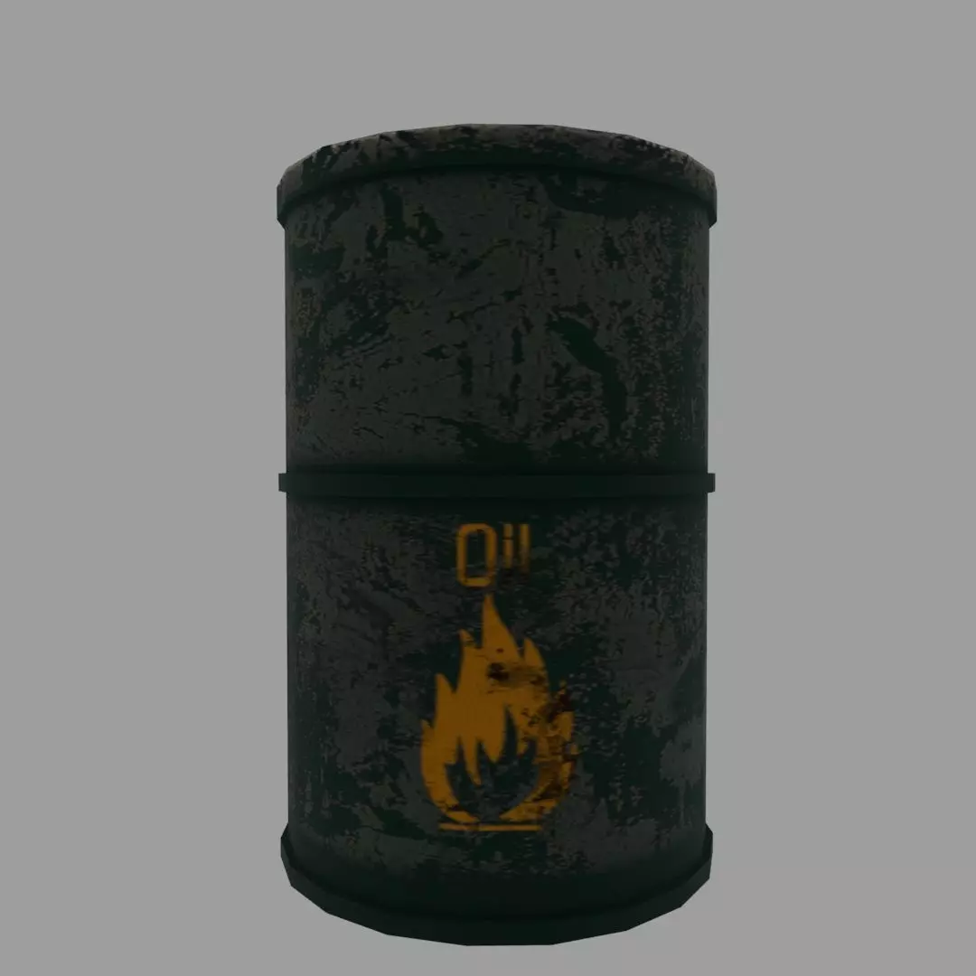 Oil barrel Free low-poly 3D model