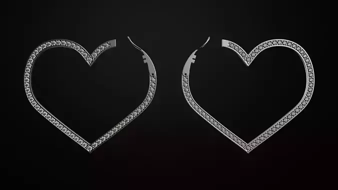  Heart earrings