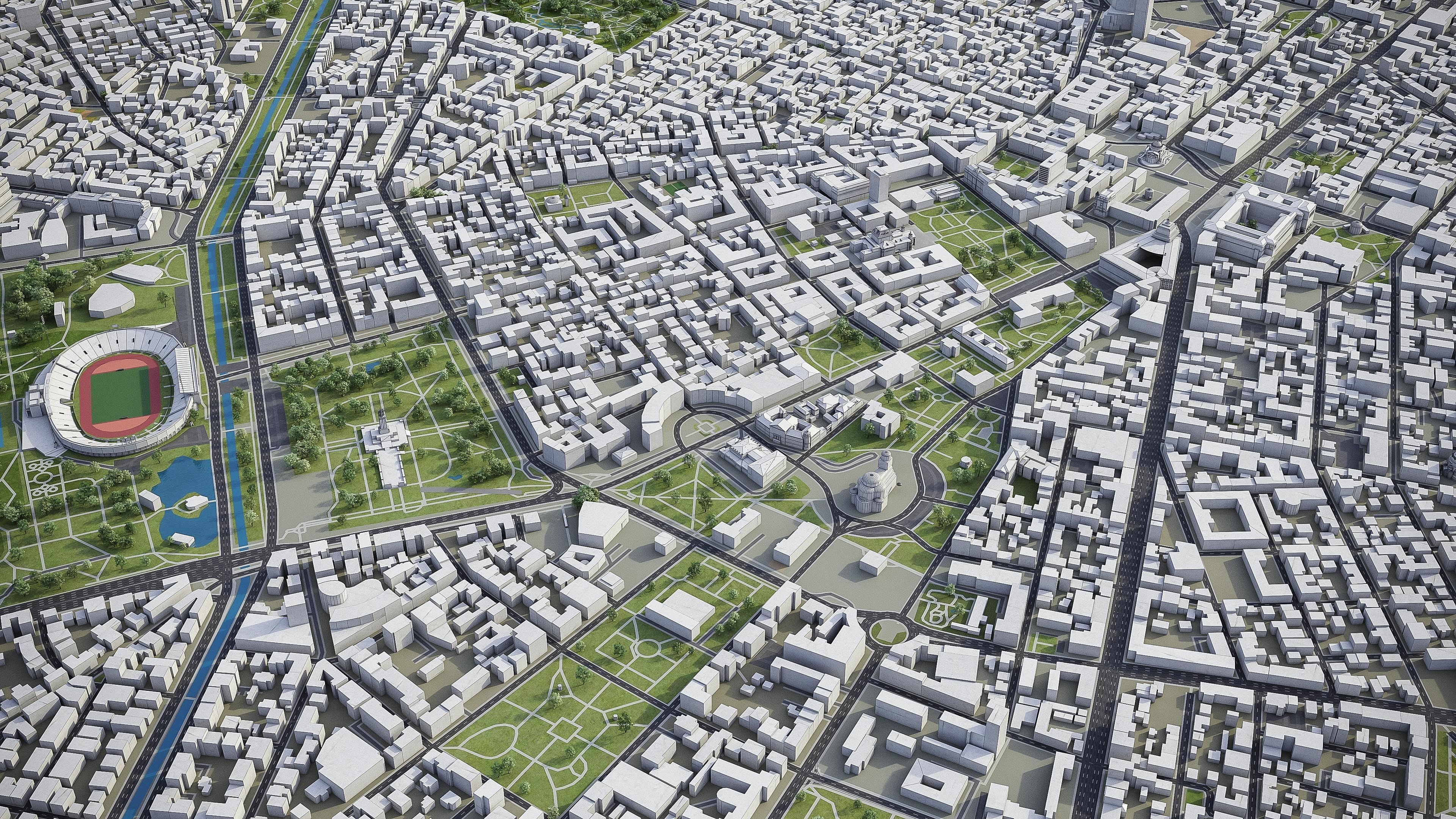 Sofia - 3D City Model Low-poly 3D model_9