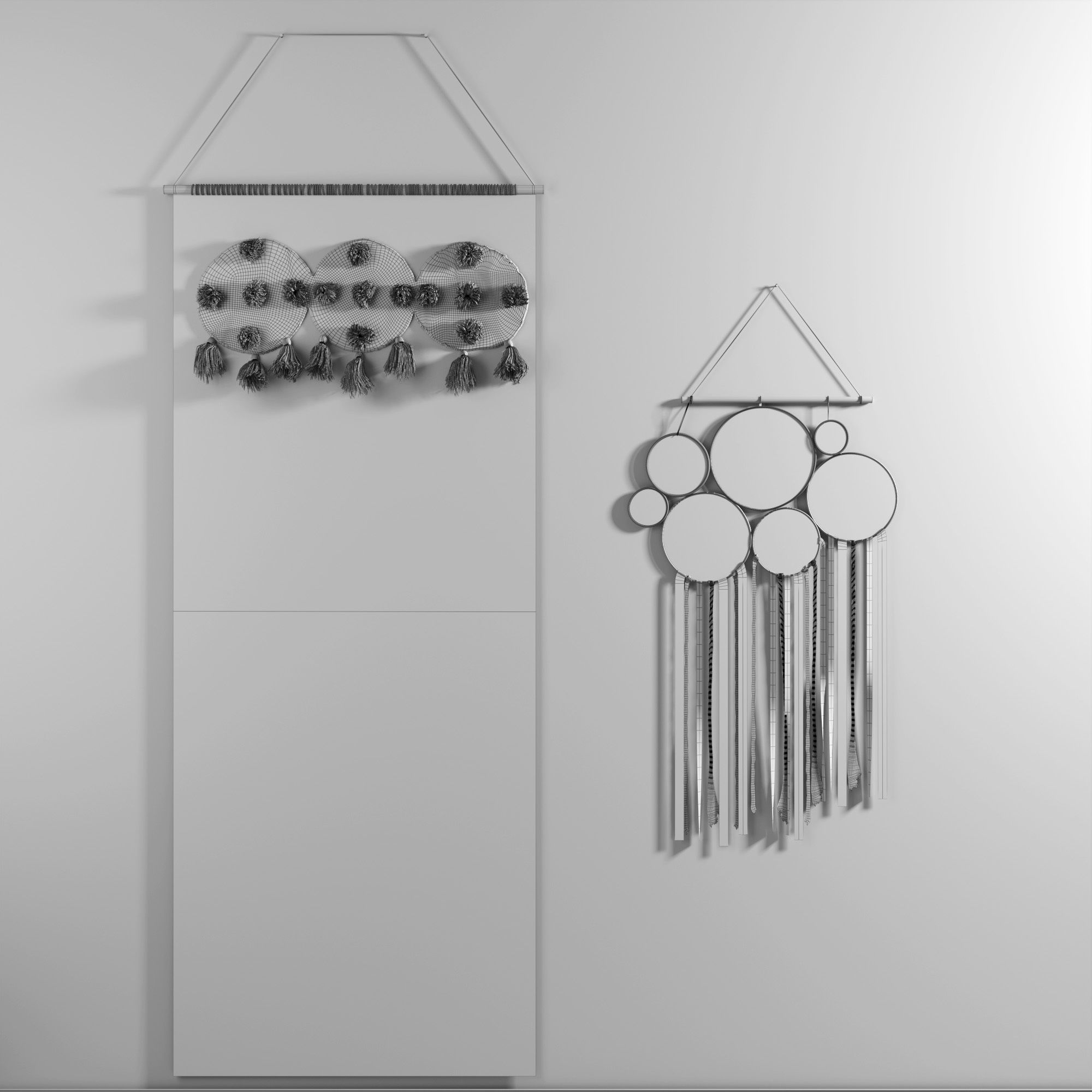 Macrame set Dream Catcher - 2 models 3D model_3