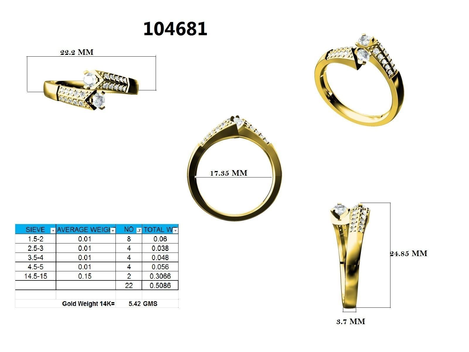 Ring - 104681 3D print model_12