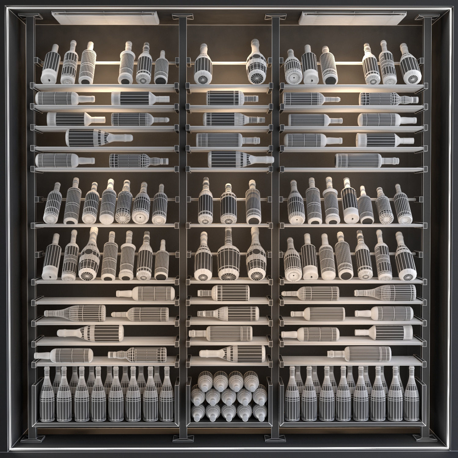 Wine Cabinet 2 3D model_2