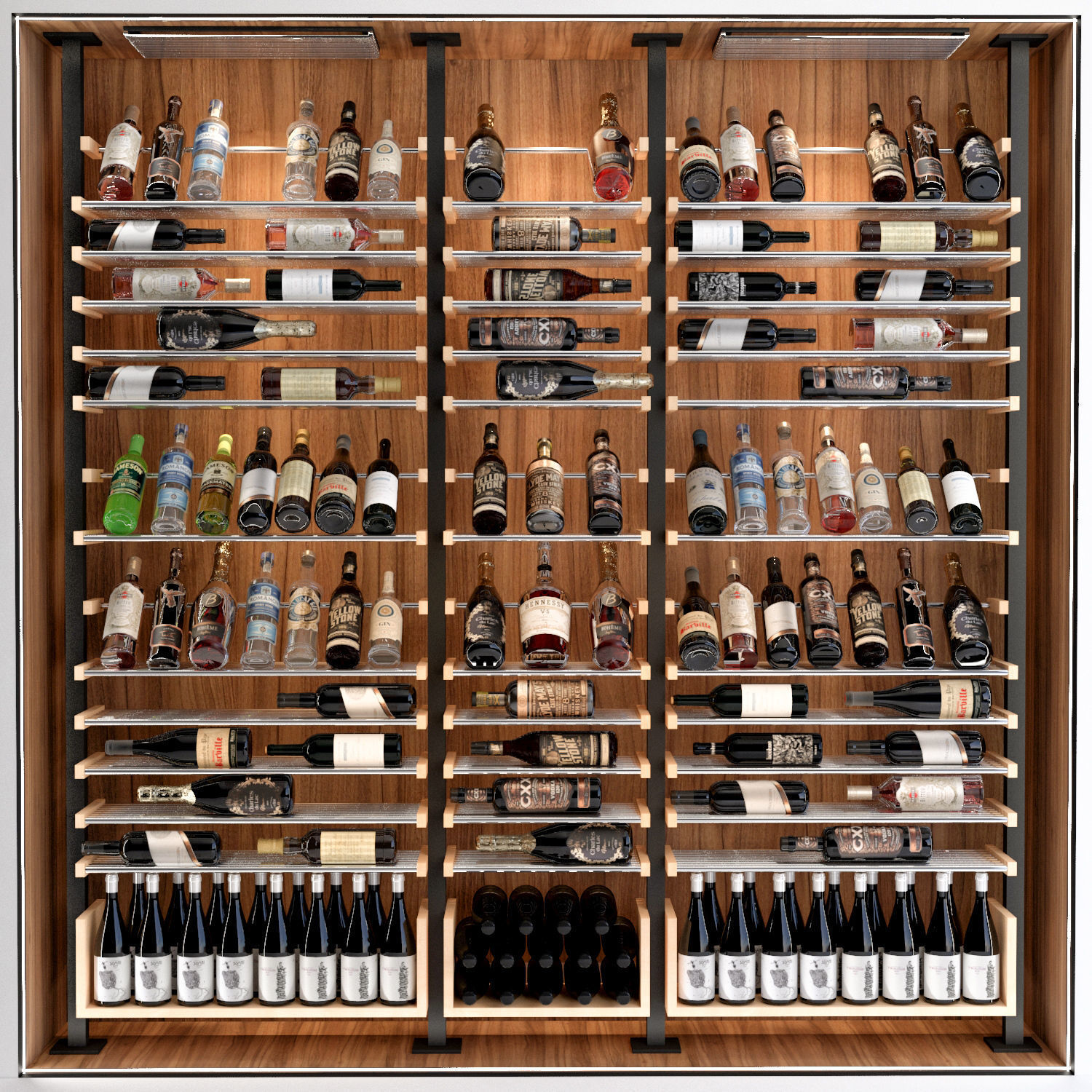 Wine Cabinet 2 3D model_1