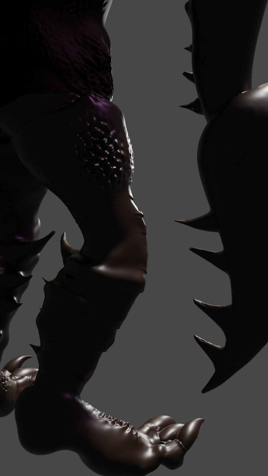 Cockroach Alein Monster High and Low Poly Low-poly 3D model_8