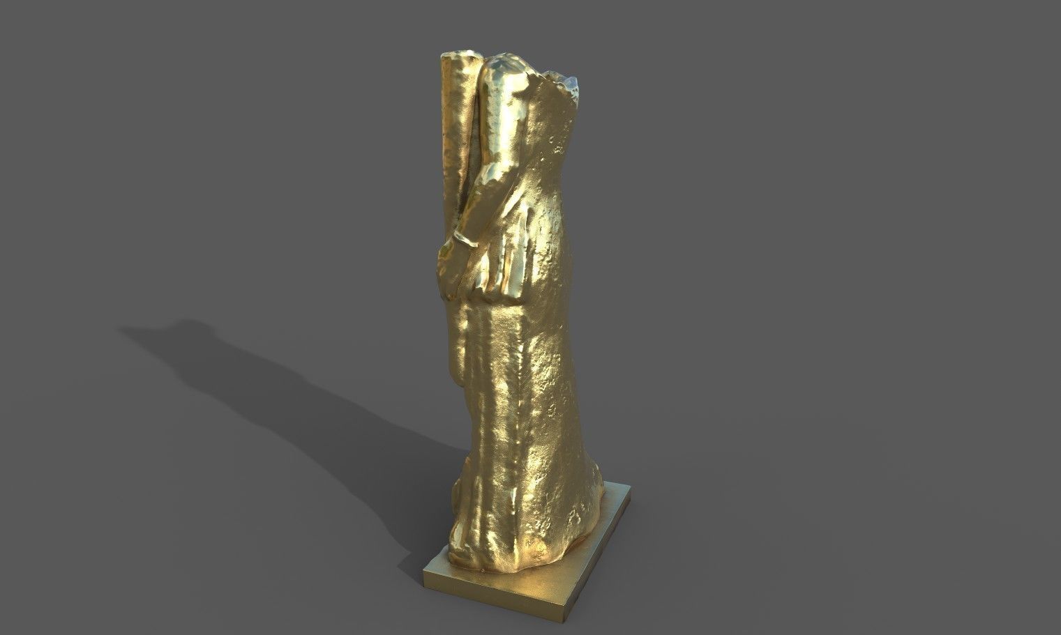 Statue of Female 2 Low-poly 3D model_29