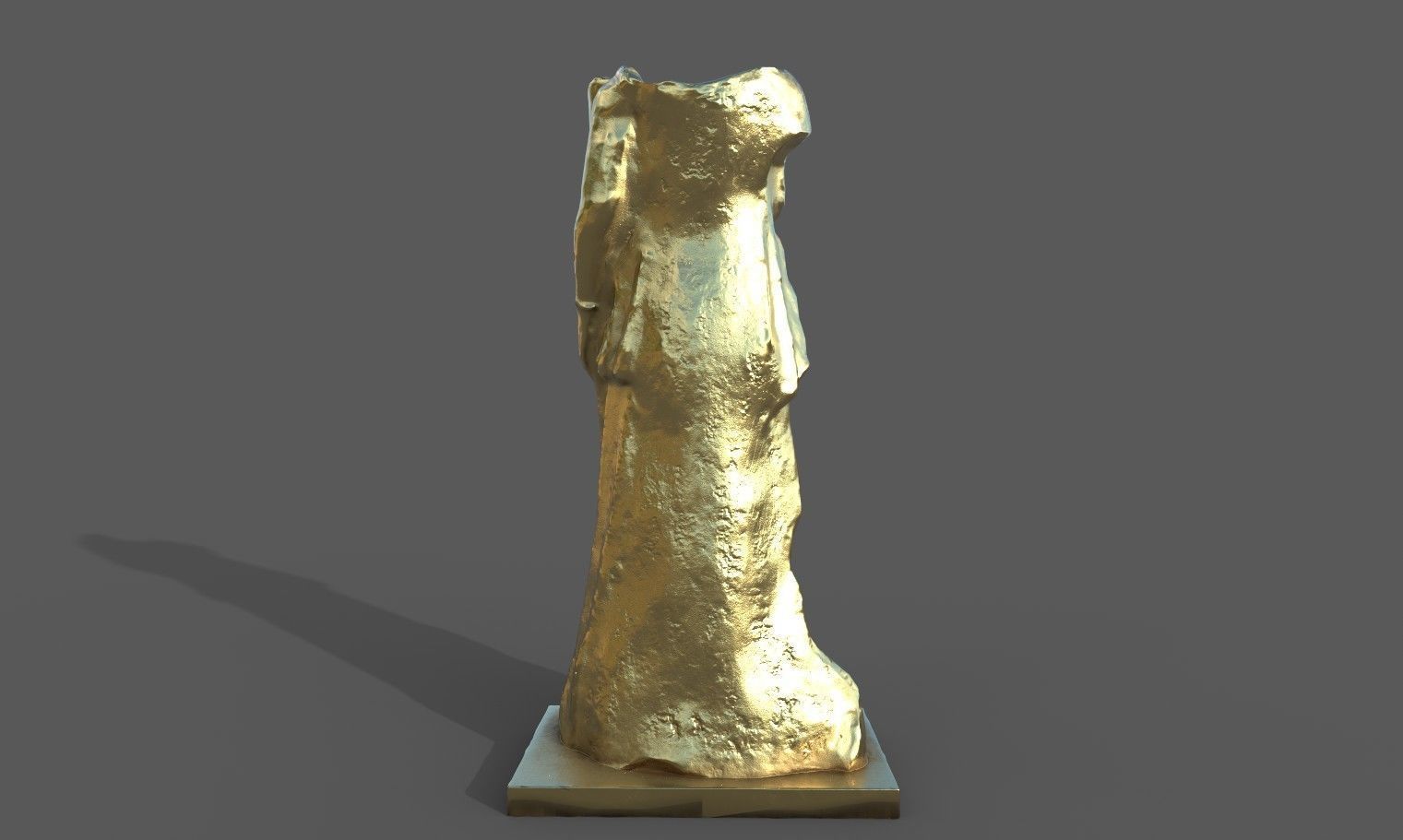 Statue of Female 2 Low-poly 3D model_28