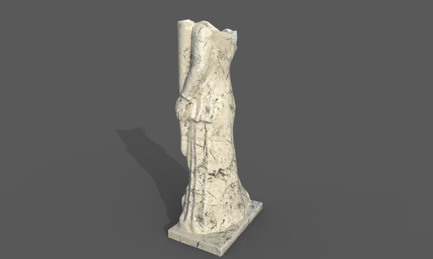 Statue of Female 2 Low-poly 3D model_24