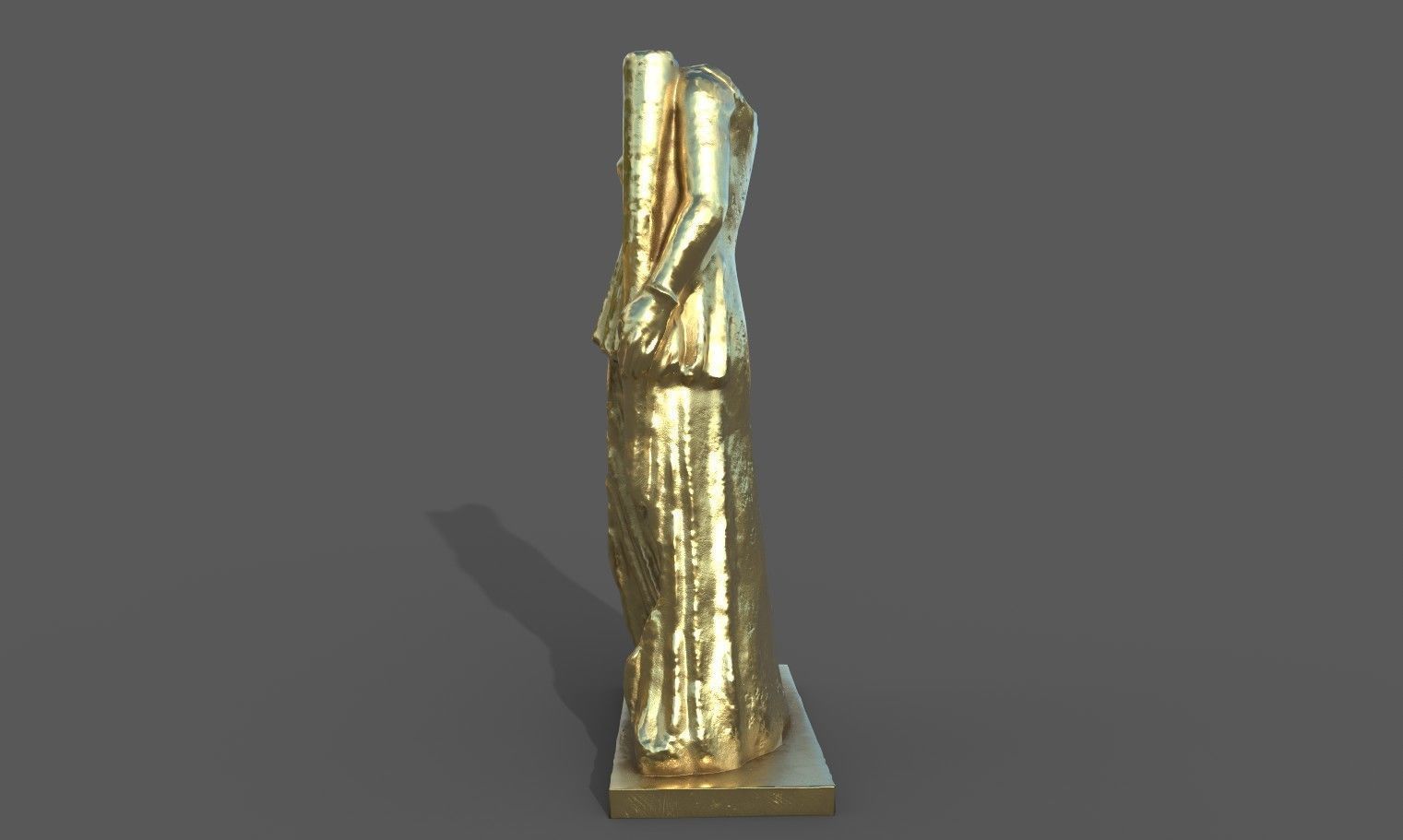 Statue of Female 2 Low-poly 3D model_30