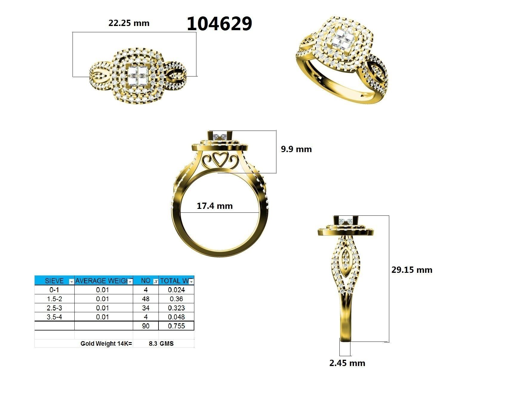 Ring - 104629 3D print model_12