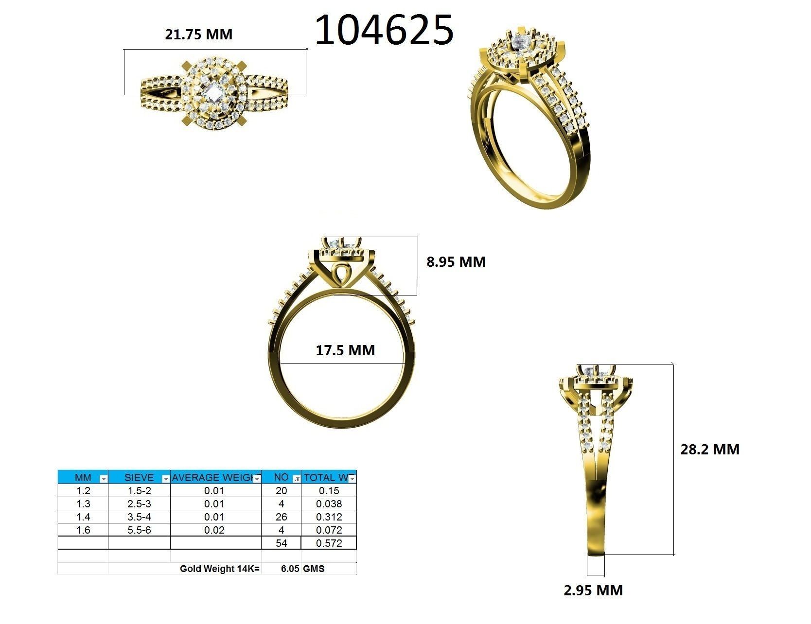 Ring - 104625 3D print model_12