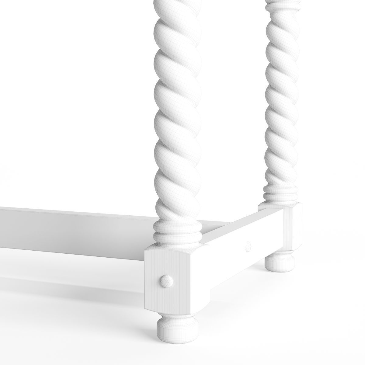 Wooden Consol 3D model_19