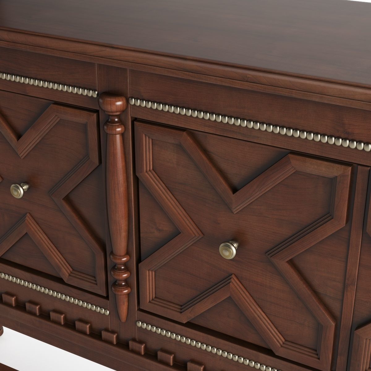 Wooden Consol 3D model_7