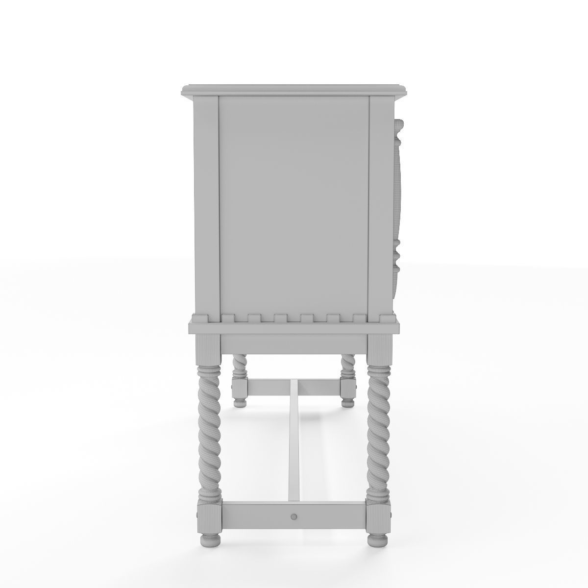 Wooden Consol 3D model_13