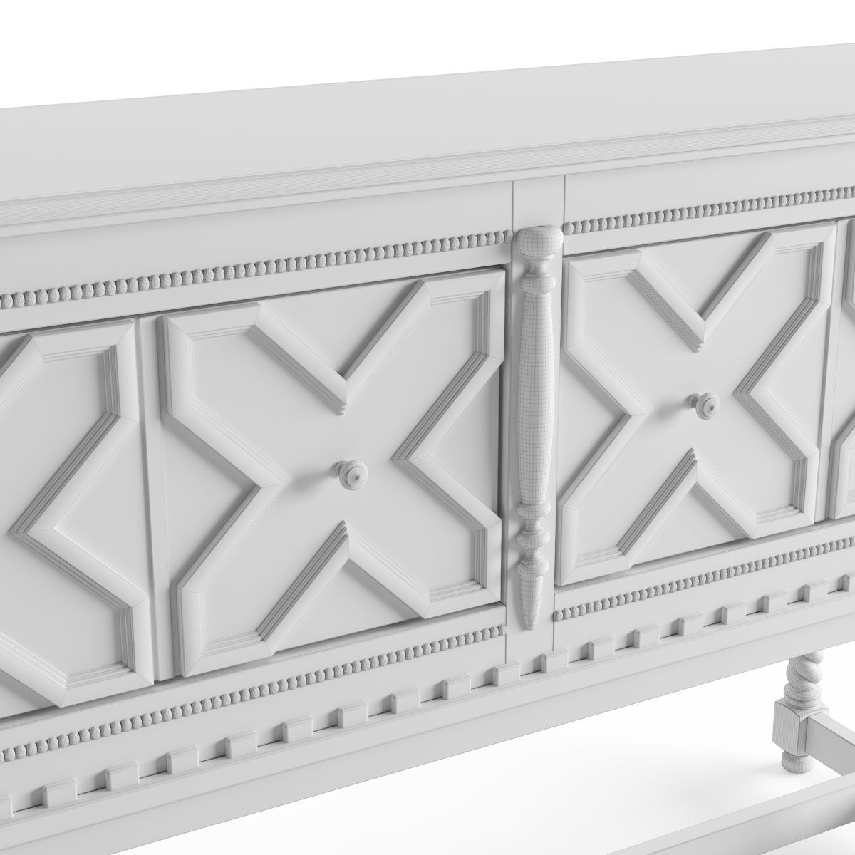 Wooden Consol 3D model_18