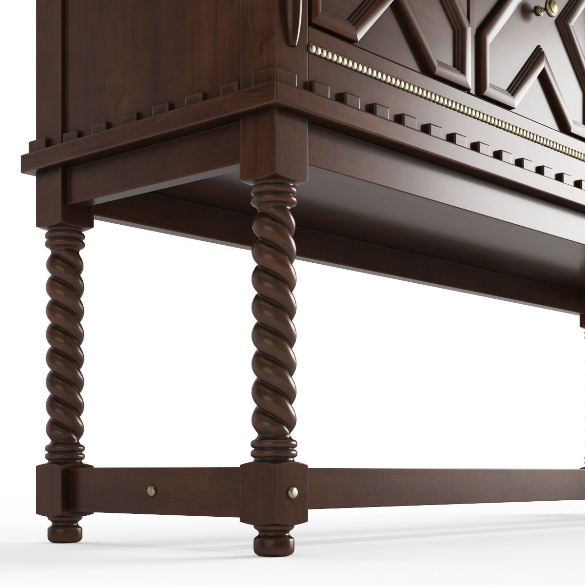 Wooden Consol 3D model_8