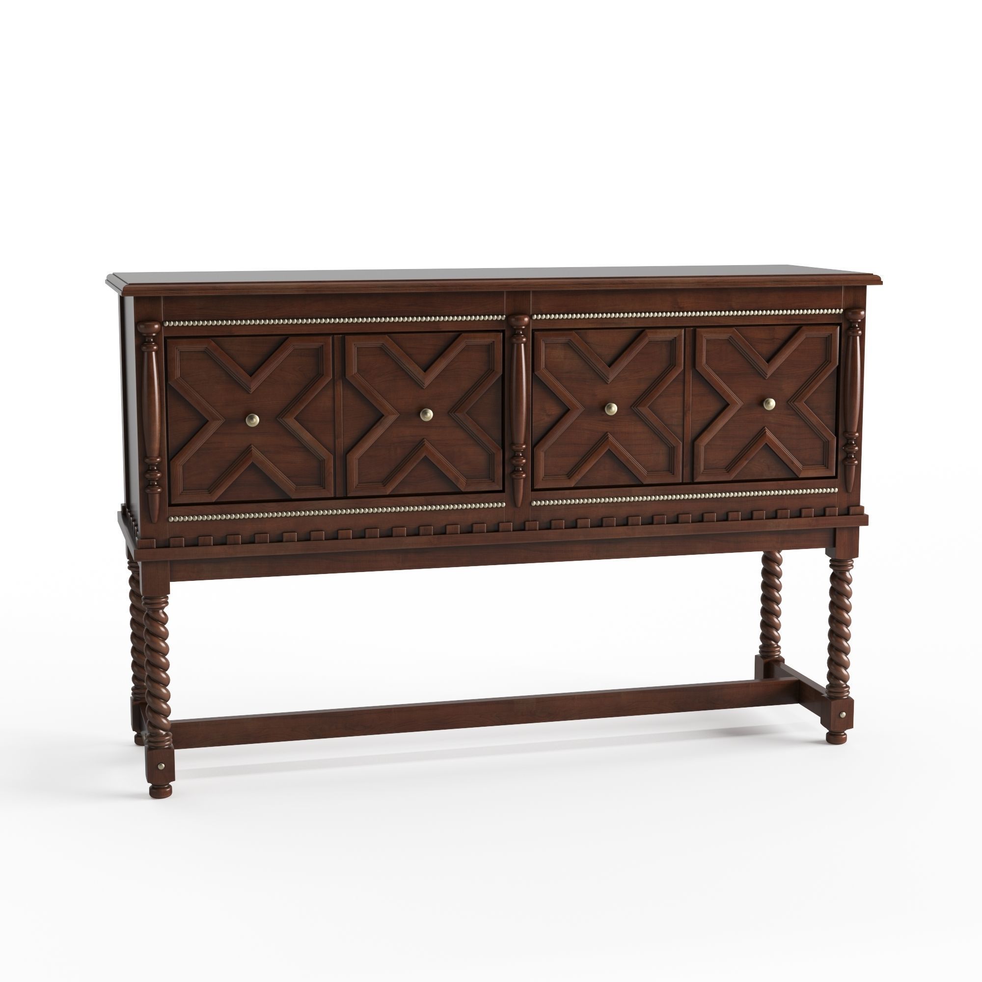 Wooden Consol 3D model_0