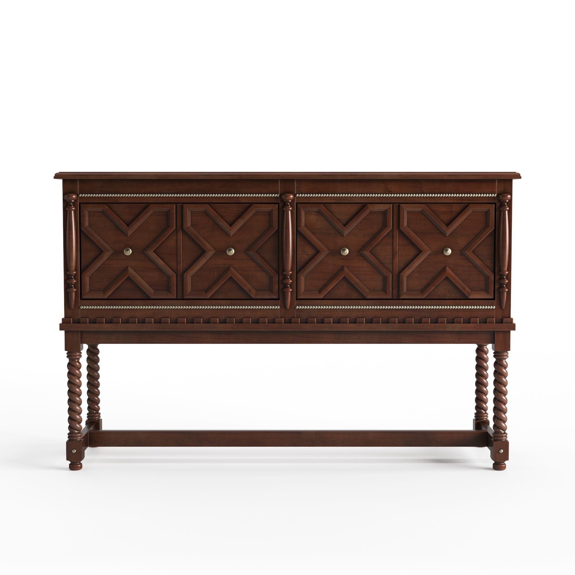 Wooden Consol 3D model_2