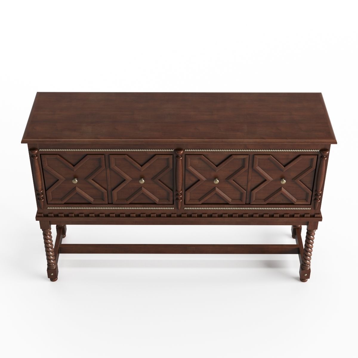 Wooden Consol 3D model_5