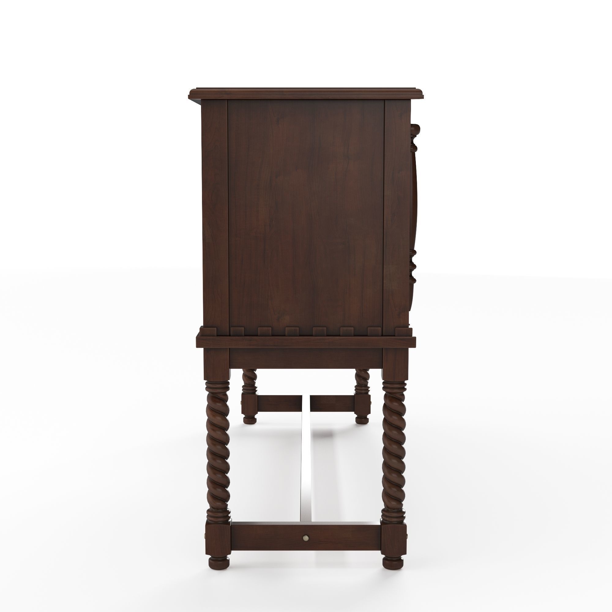 Wooden Consol 3D model_4