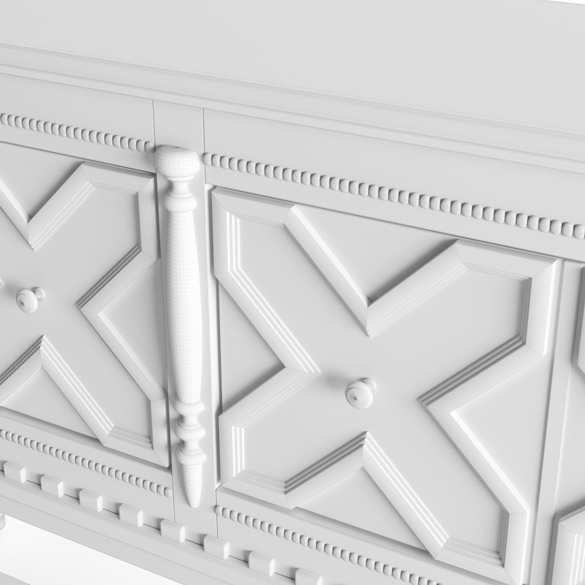 Wooden Consol 3D model_16