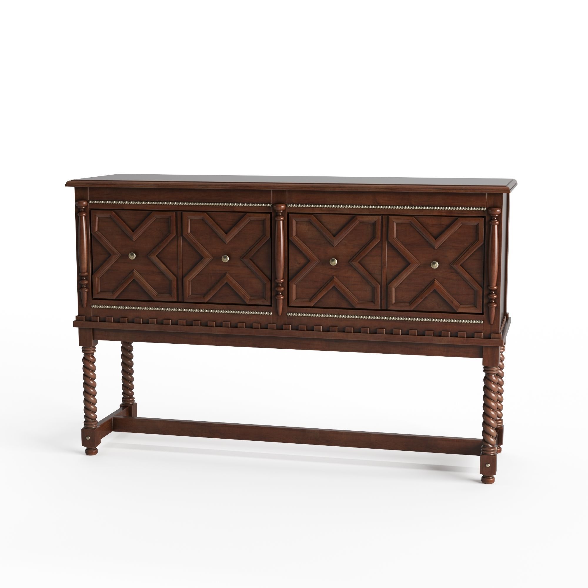 Wooden Consol 3D model_1