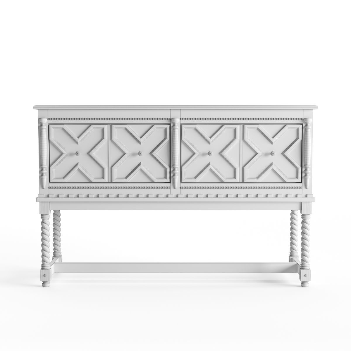 Wooden Consol 3D model_12