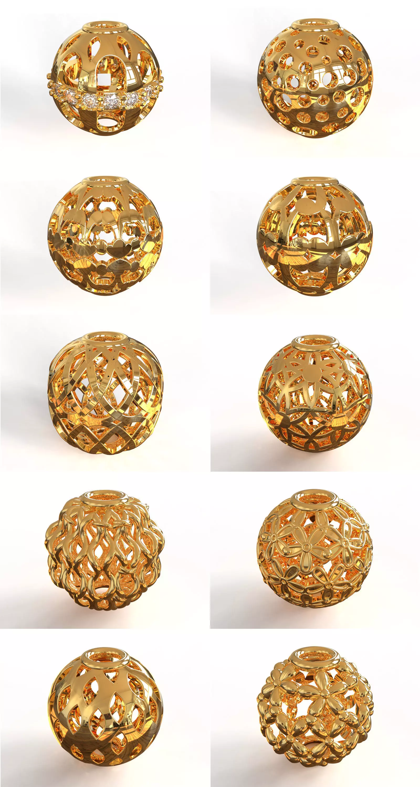 Spherical beads 3D print model_0