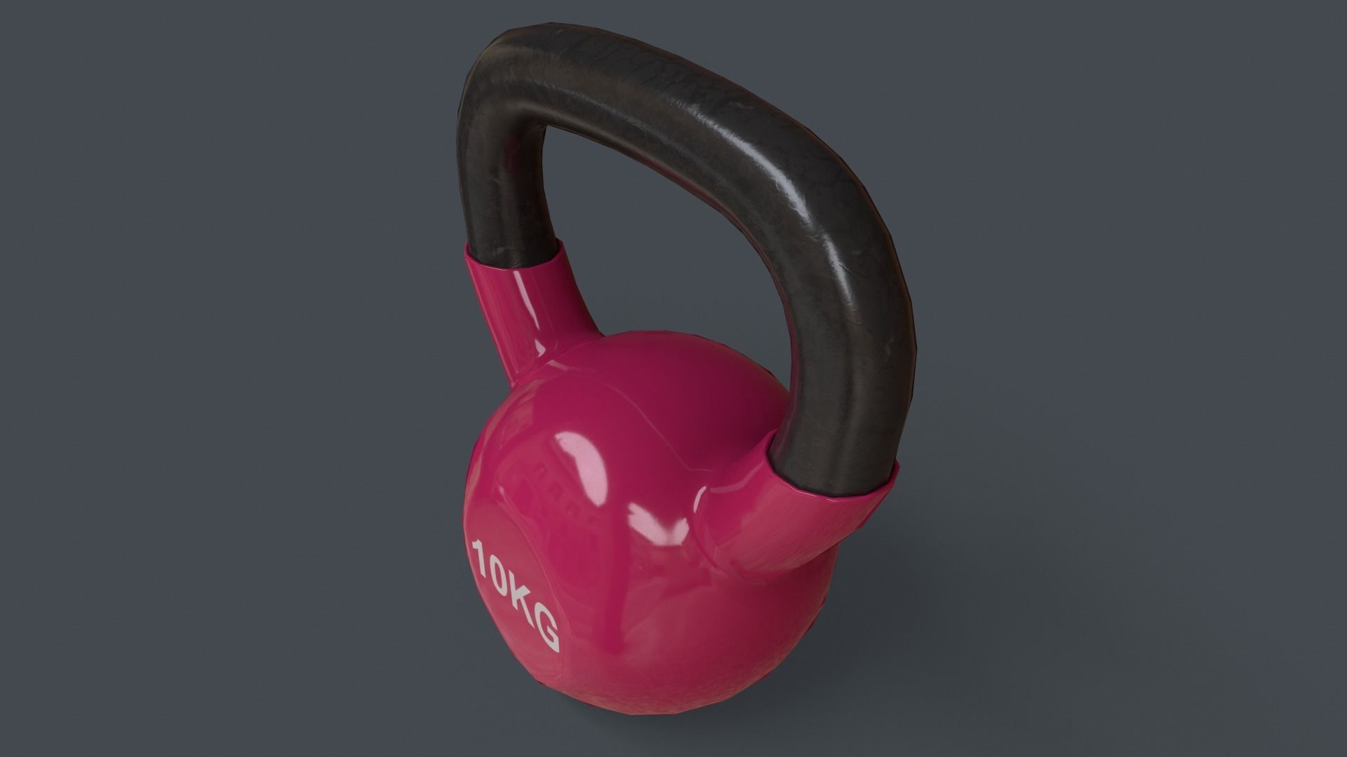 PBR 4-16KG Kettlebell V1 - Pink Low-poly 3D model_21