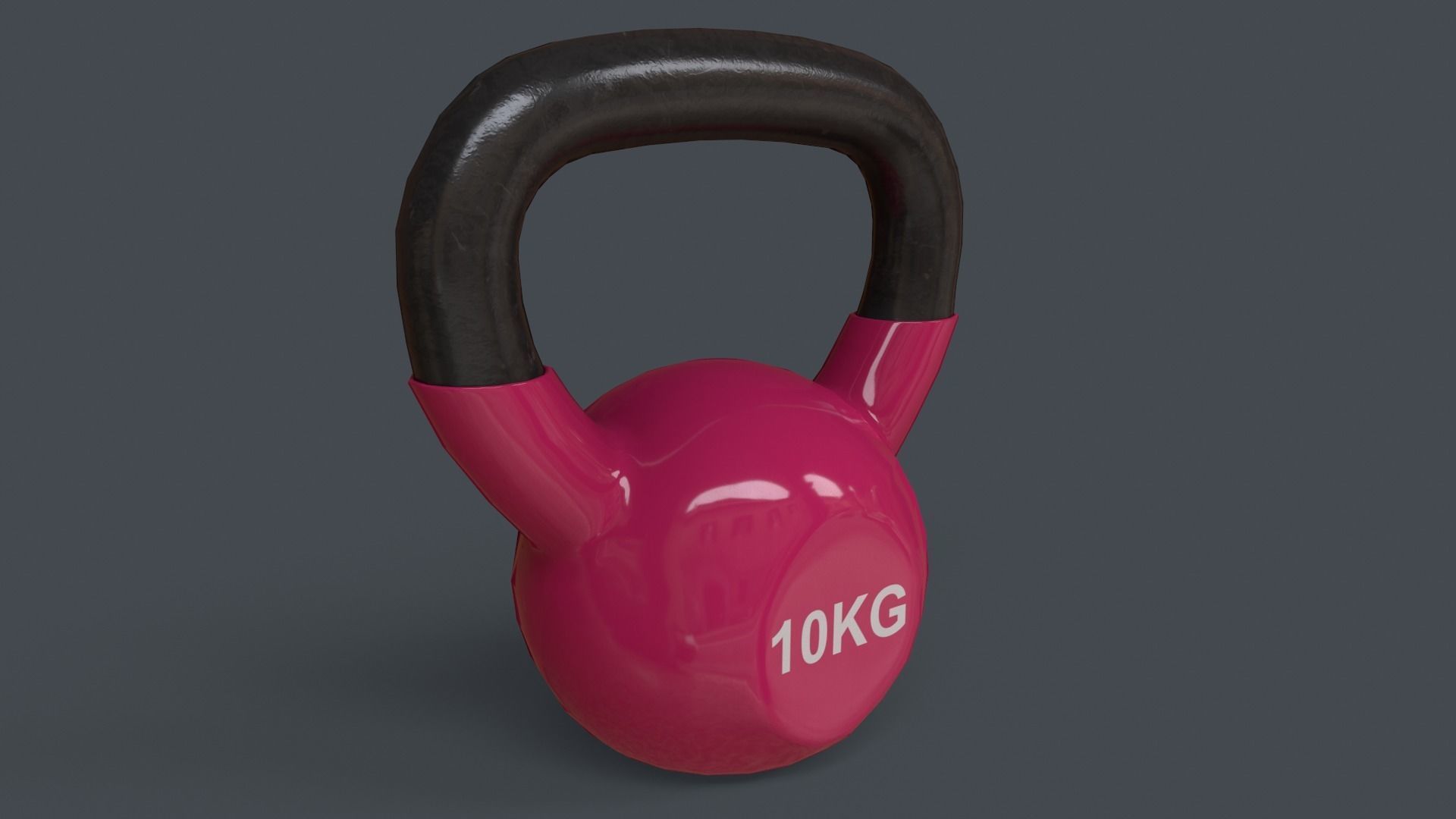 PBR 4-16KG Kettlebell V1 - Pink Low-poly 3D model_18