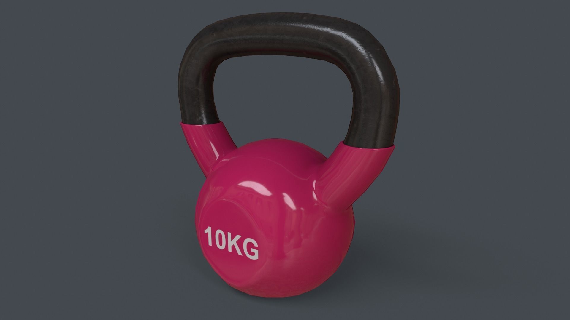 PBR 4-16KG Kettlebell V1 - Pink Low-poly 3D model_20