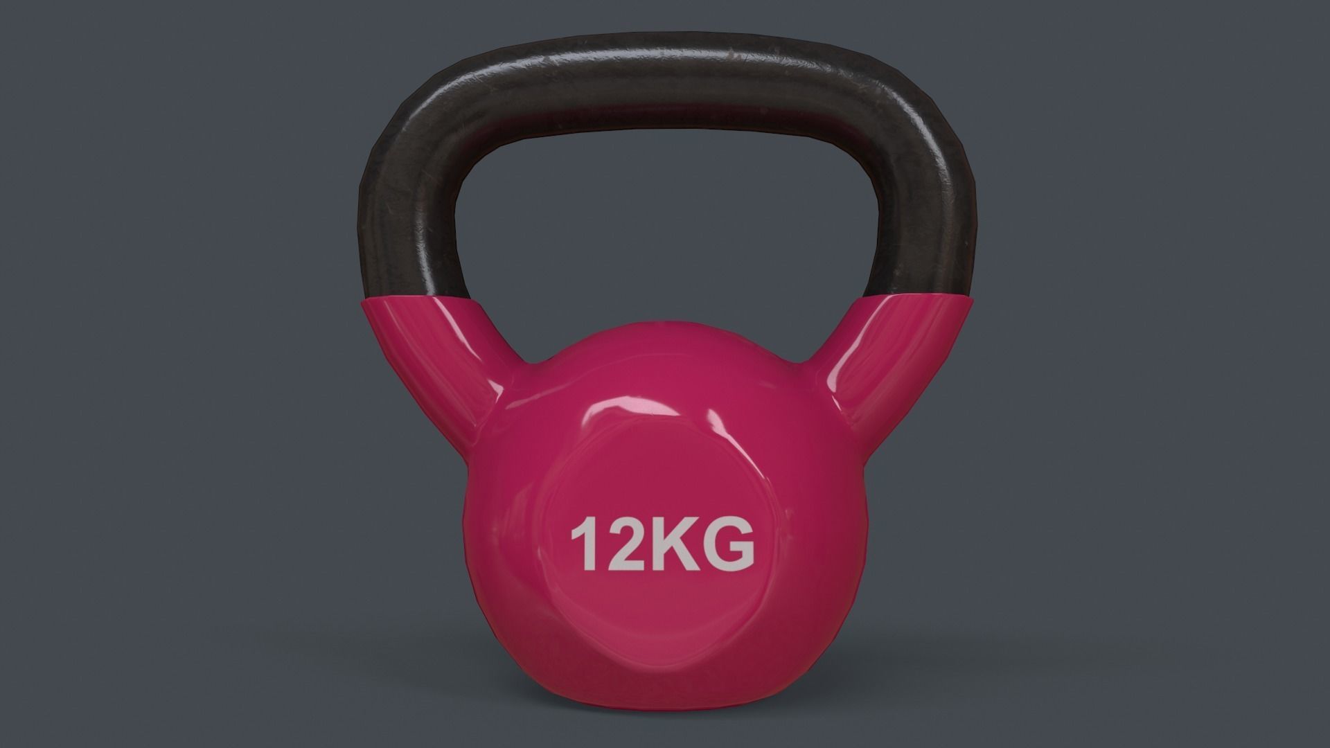 PBR 4-16KG Kettlebell V1 - Pink Low-poly 3D model_23