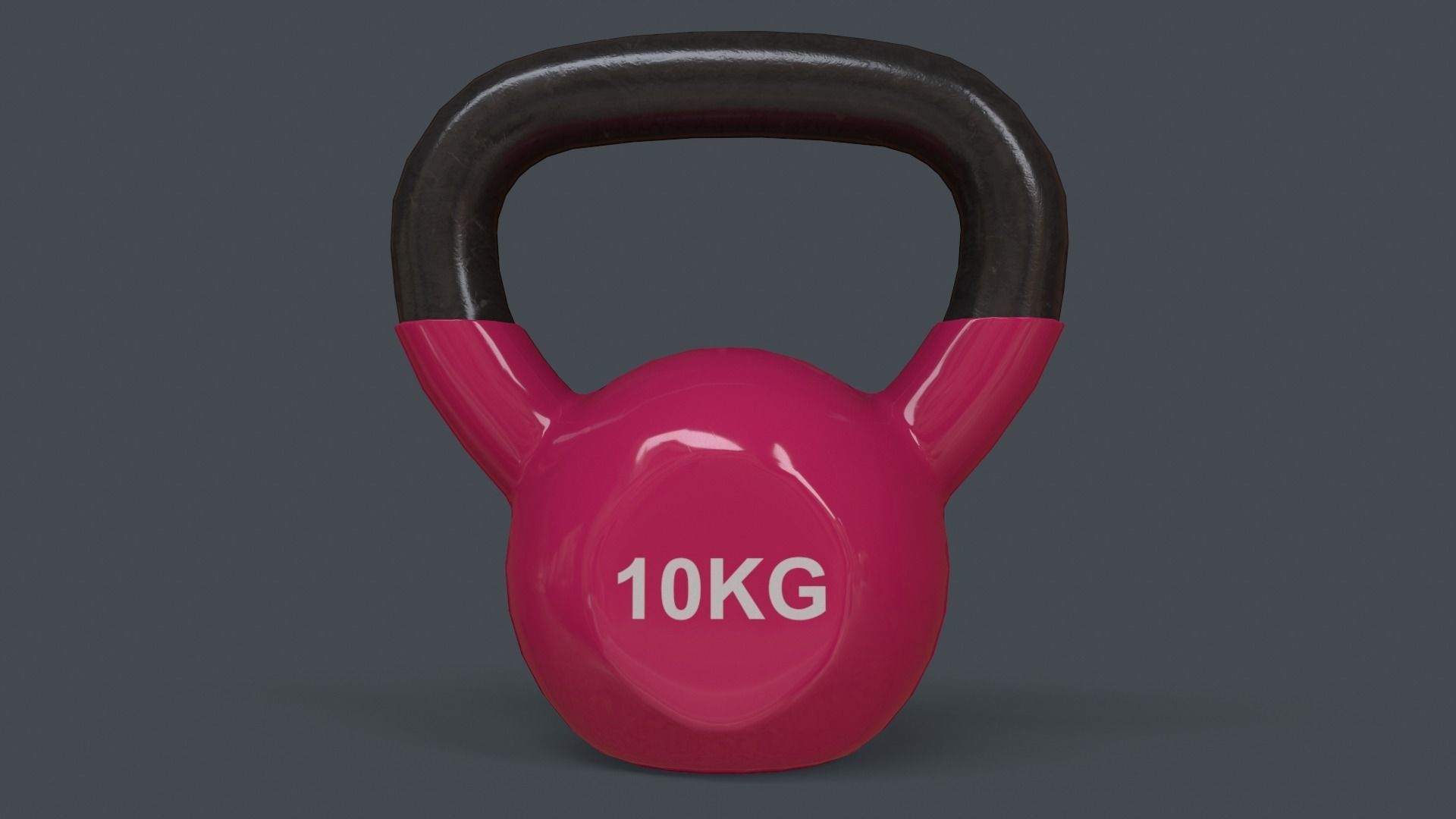PBR 4-16KG Kettlebell V1 - Pink Low-poly 3D model_19