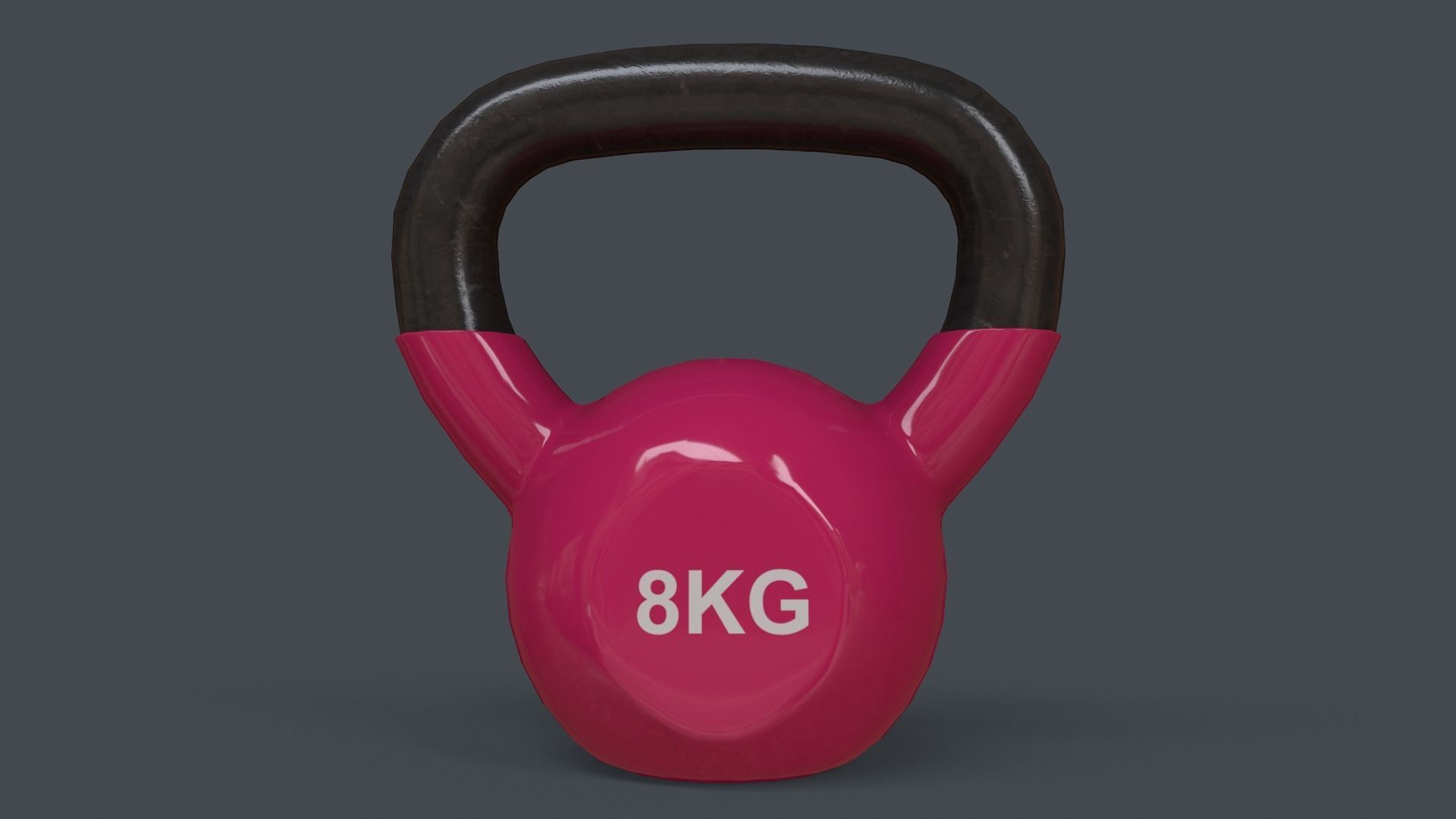 PBR 4-16KG Kettlebell V1 - Pink Low-poly 3D model_15