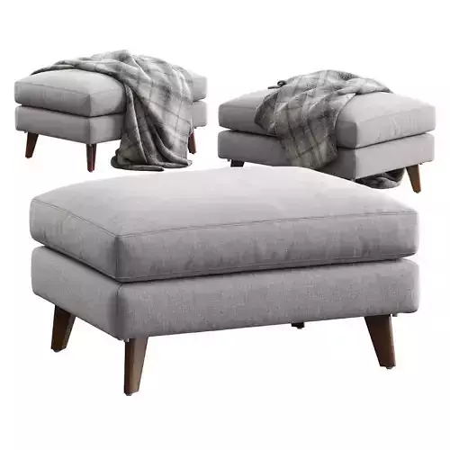 living Spaces Allie Jade Ottoman 3D model