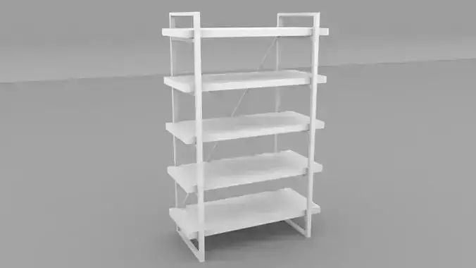 Margaret-Etagere-Bookcase-Natural-47-L-x-78-H-Pottery-Barn shelf Free 3D model