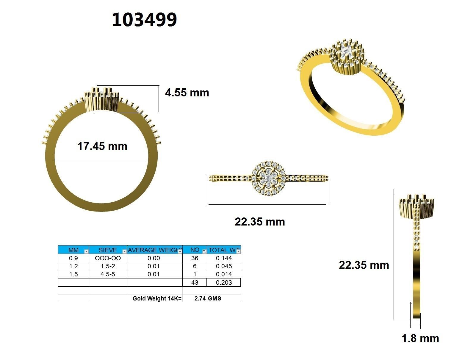 Ring - 103499 3D print model_12