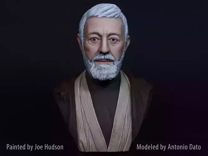  Alec Guinness Obi-Wan Kenobi Bust Printable 3D model 3D print model