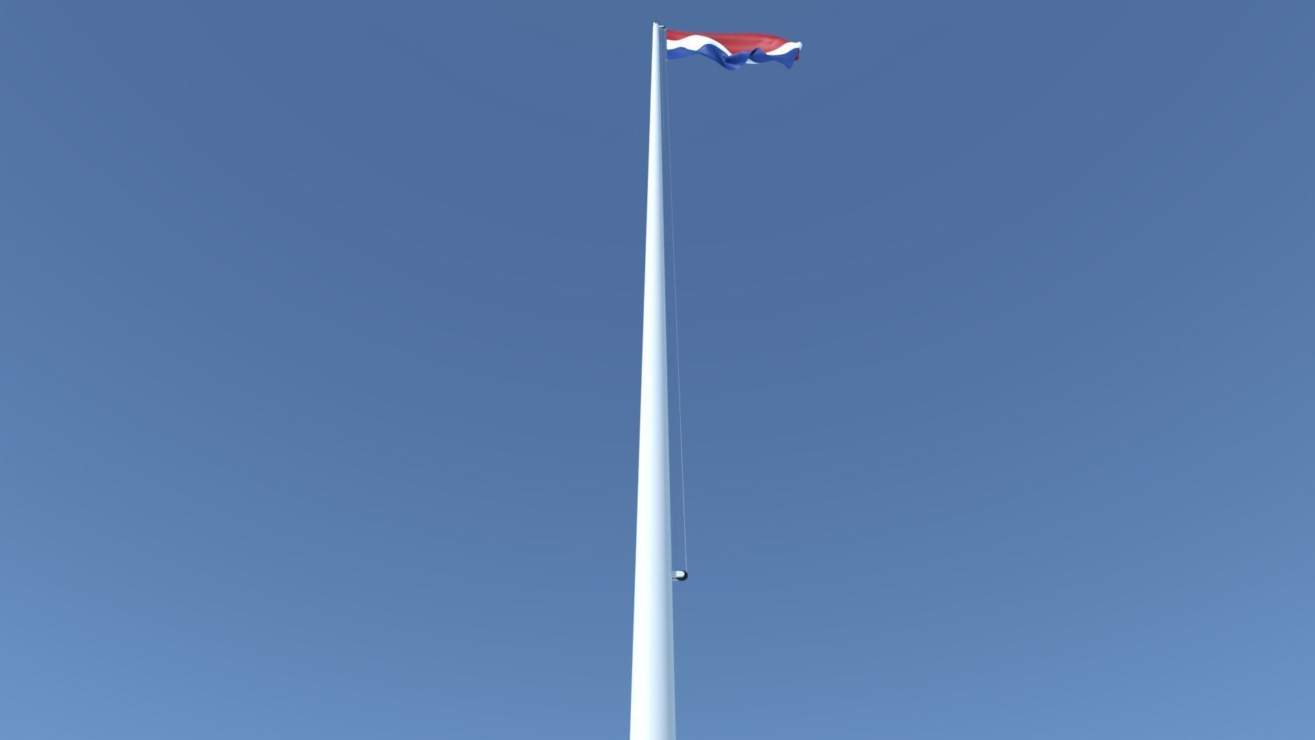 Animated Flag of Netherlands Low-poly 3D model_4