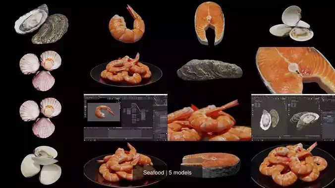 Seafood  3D Model Collection