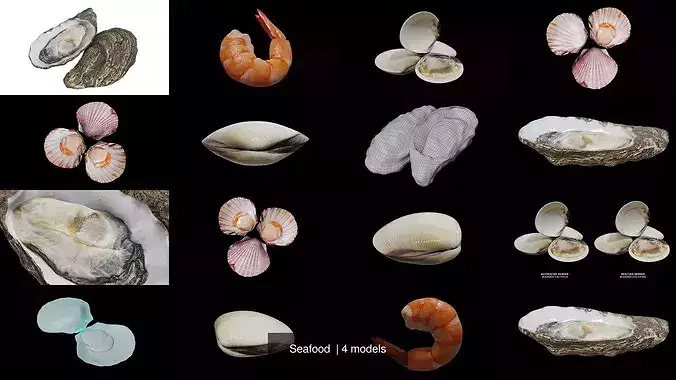 Seafood 3D Model Pack