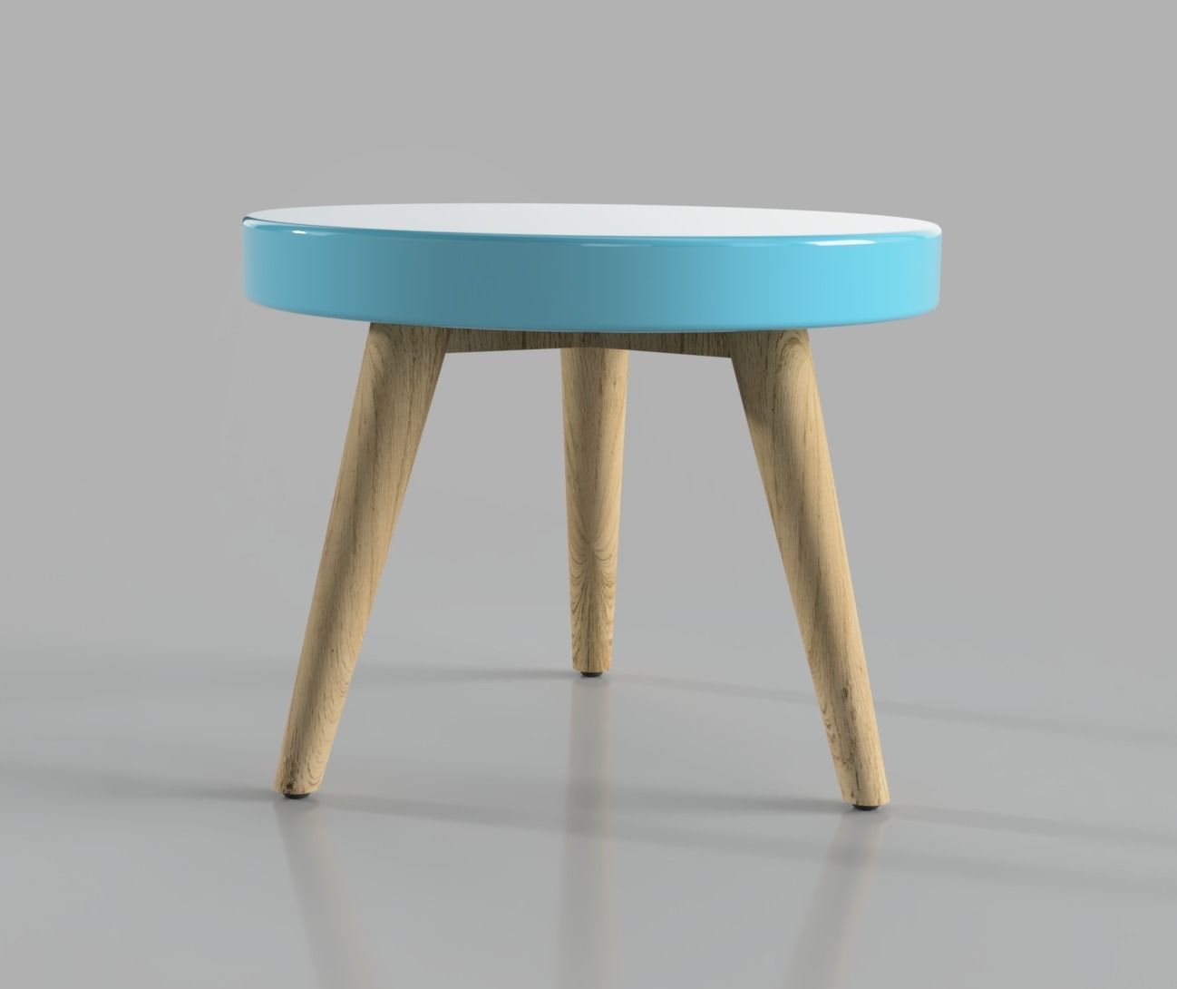 Children Kids drawing table with penholder and chair 3D model_5