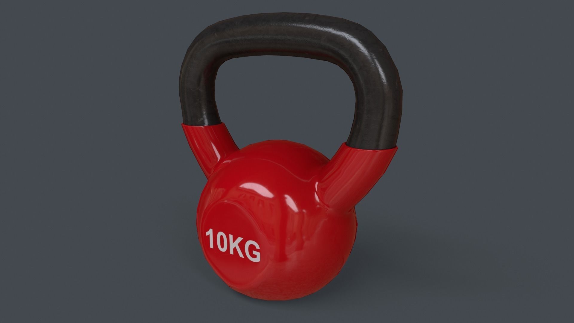 PBR 4-16KG Kettlebell V1 - Red Low-poly 3D model_20