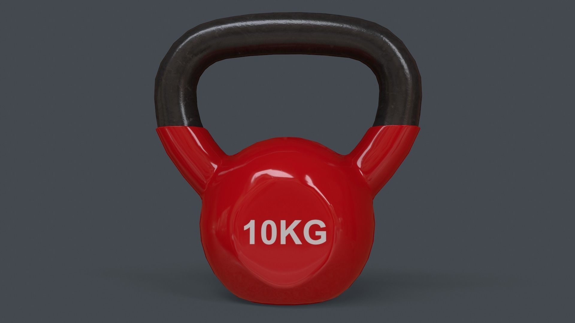 PBR 4-16KG Kettlebell V1 - Red Low-poly 3D model_19