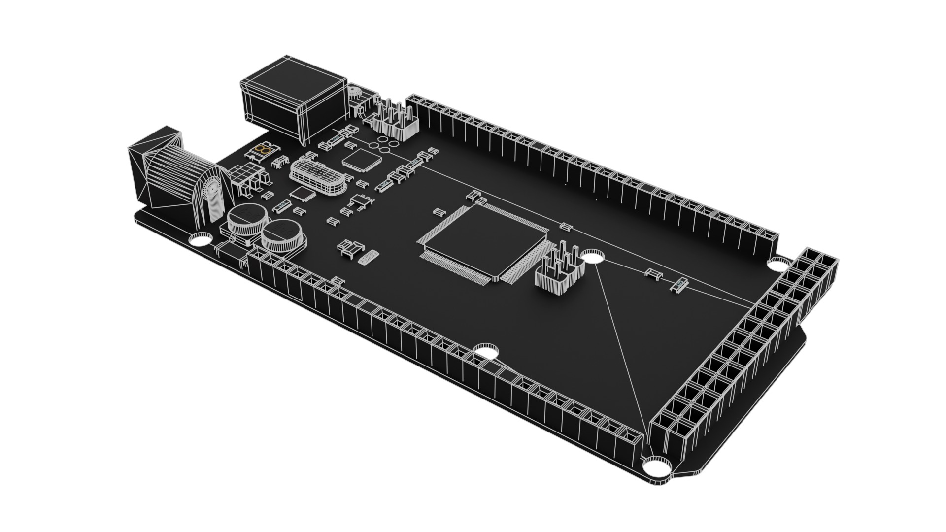  Arduino mega 2560 Low-poly 3D model_15