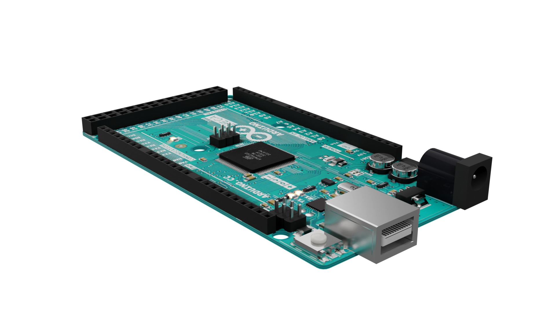  Arduino mega 2560 Low-poly 3D model_3