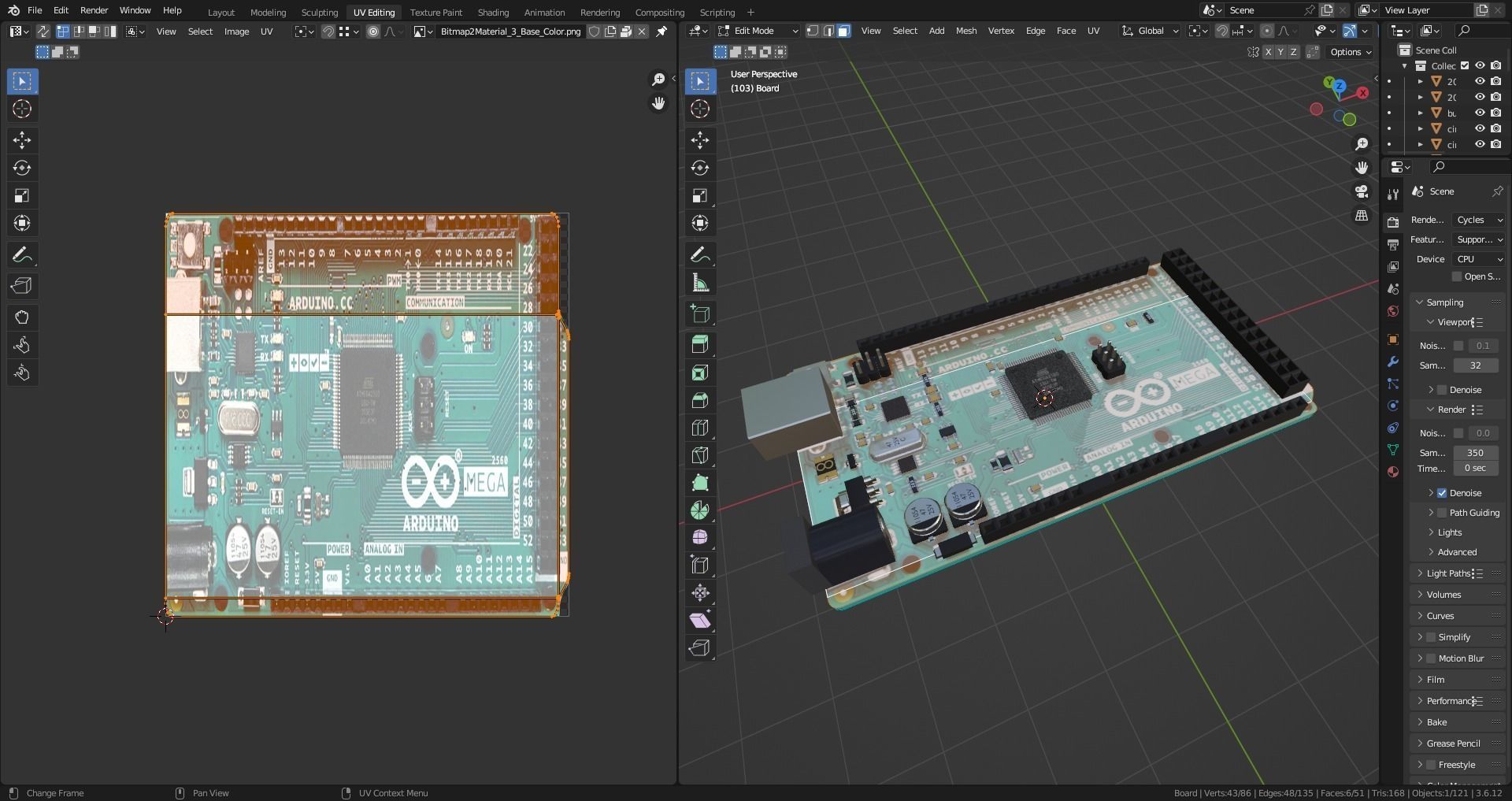  Arduino mega 2560 Low-poly 3D model_16