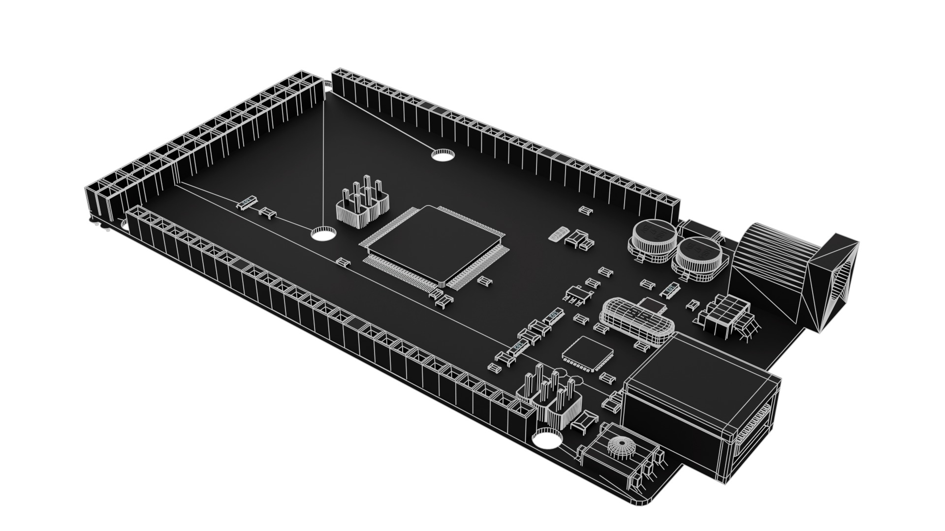  Arduino mega 2560 Low-poly 3D model_13