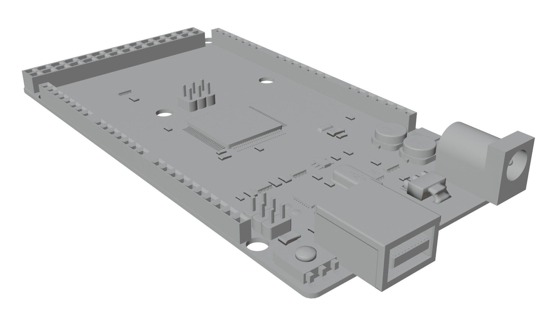 Arduino mega 2560 Low-poly 3D model_9