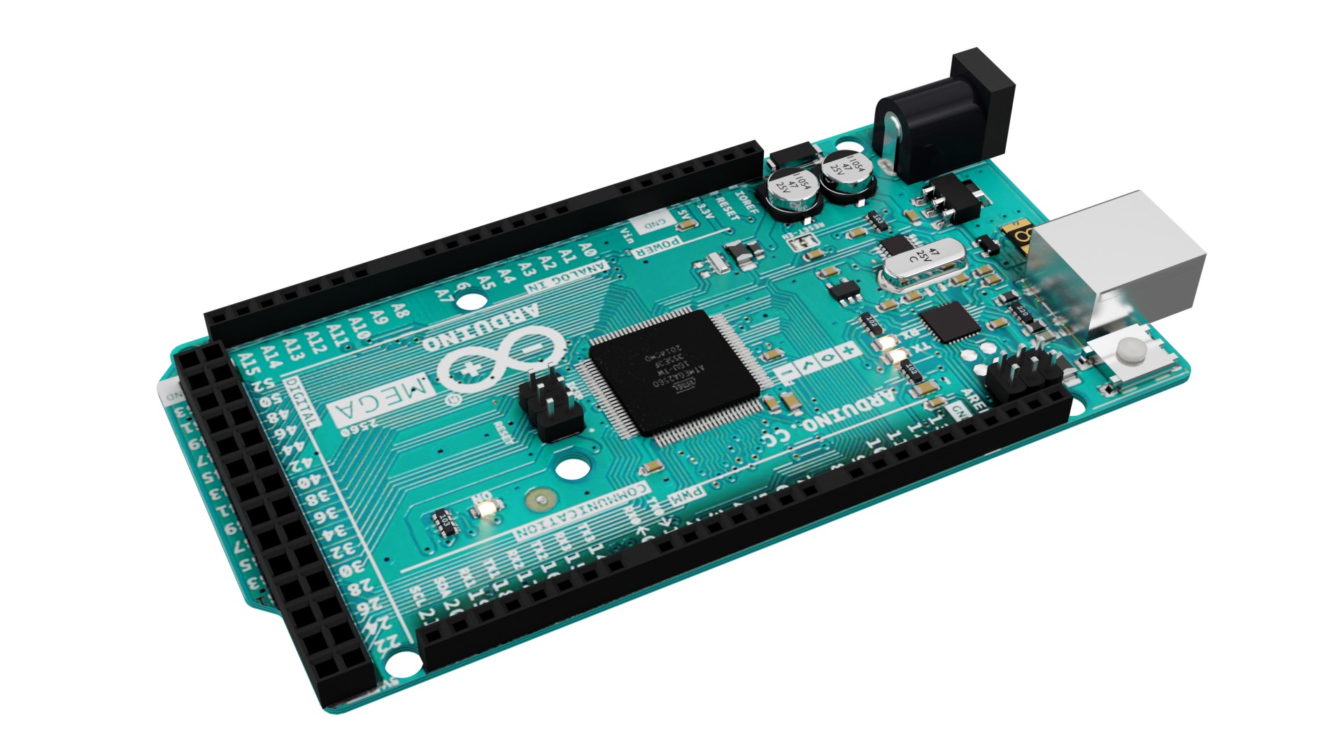  Arduino mega 2560 Low-poly 3D model_4